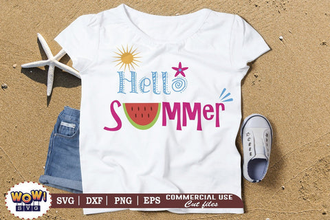 Hello Summer svg, Summer svg, Beach svg, Png, Dxf SVG Wowsvgstudio 