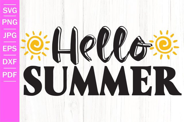 Hello Summer SVG | Summer SVG | Summer Cut File SVG SeventhHeavenStudios 