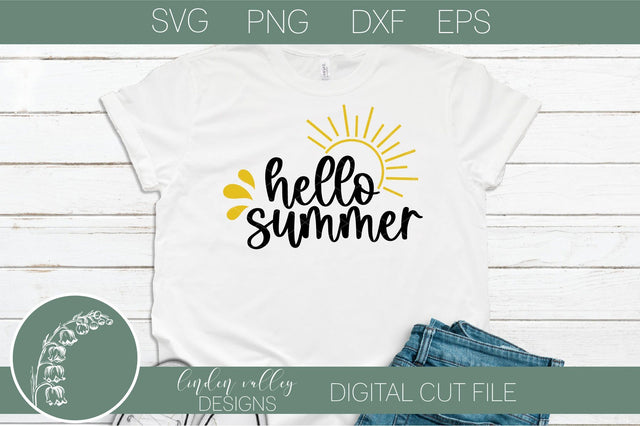 Hello Summer SVG-Summer SVG-Sunshine SVG SVG Linden Valley Designs 