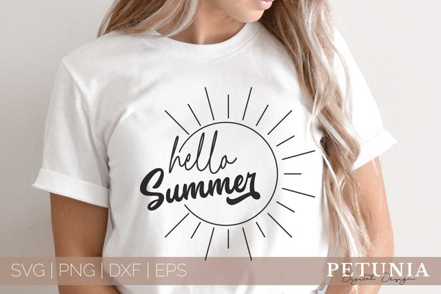 Hello Summer SVG | Summer SVG SVG Petunia Digital Design 