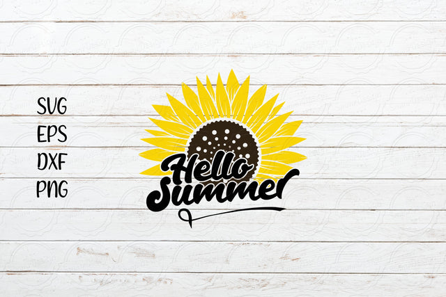 Hello summer svg, Sunflower saying svg SVG SmmrDesign 