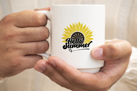 Hello summer svg, Sunflower saying svg SVG SmmrDesign 