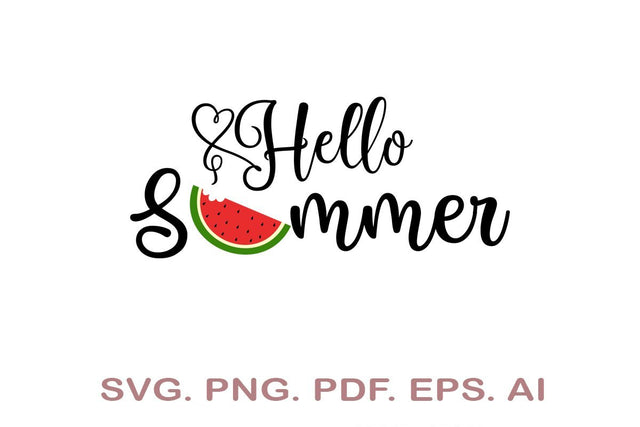 Hello Summer SVG, Watermelon SVG, Summer Quote SVG SVG MagicDesignUS 