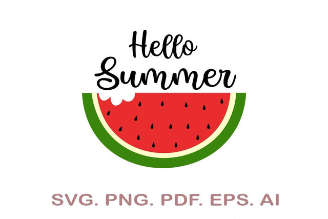 Hello Summer SVG, Watermelon SVG, Summer Quote SVG SVG MagicDesignUS 