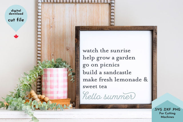 Hello Summer Things SVG Cut File SVG Lettershapes 
