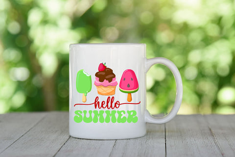 Hello Summer Vacation Ice Cream Popsicle Sublimation Rupkotha 