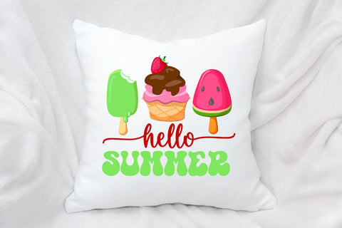 Hello Summer Vacation Ice Cream Popsicle Sublimation Rupkotha 
