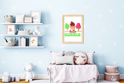 Hello Summer Vacation Ice Cream Popsicle Sublimation Rupkotha 