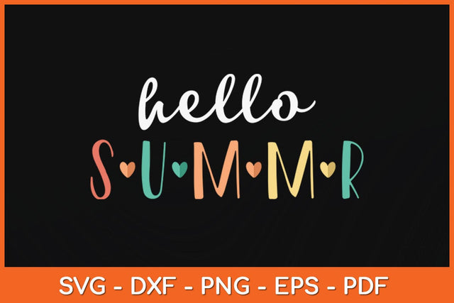 Hello Summer Vacation Svg Design SVG artprintfile 