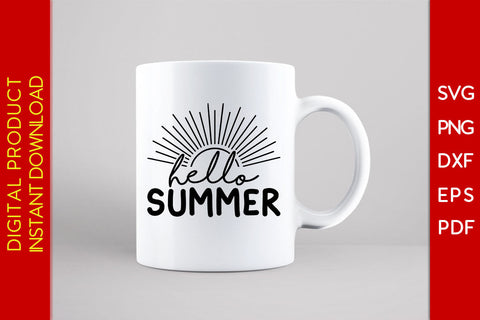 Hello Summer Vacation SVG PNG PDF Cut File SVG Creativedesigntee 