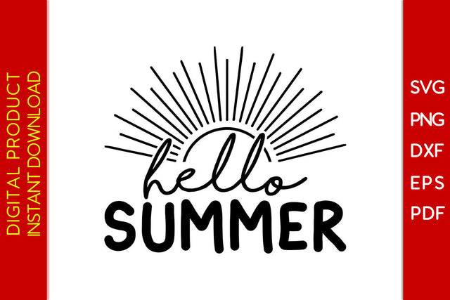 Hello Summer Vacation SVG PNG PDF Cut File SVG Creativedesigntee 