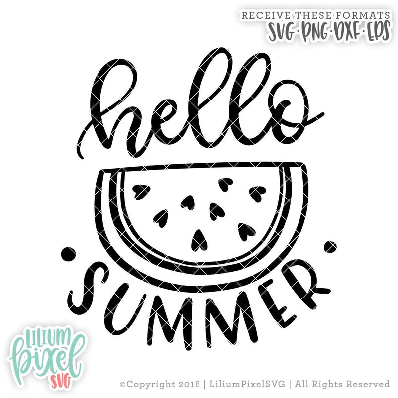 Hello Summer Watermelon - So Fontsy