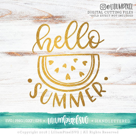 Hello Summer Watermelon SVG Lilium Pixel SVG 