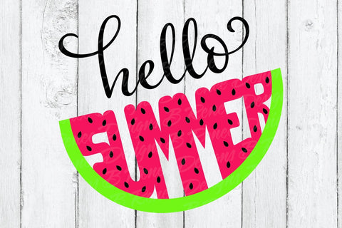 Hello Summer Watermelon SVG SVG B Renee Design 