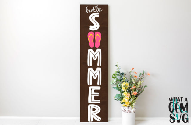 Hello Summer Welcome Sign SVG | Summer Flip Flops Welcome Porch Sign SVG | Summer Porch Sign svg | Flip Flops Porch Sign SVG | Summer svg SVG What A Gem SVG 