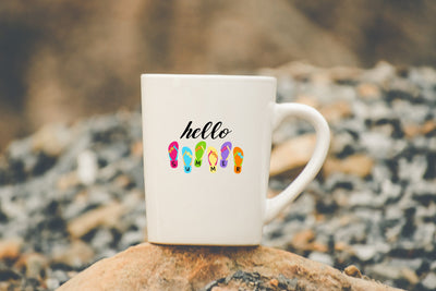 Hello Summer with flip flop svg cut file SVG SmmrDesign 