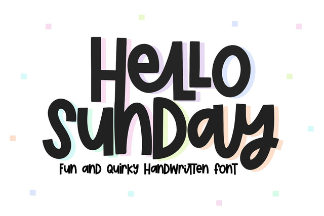 Hello Sunday - A Quirky Handwritten Font Font KA Designs 