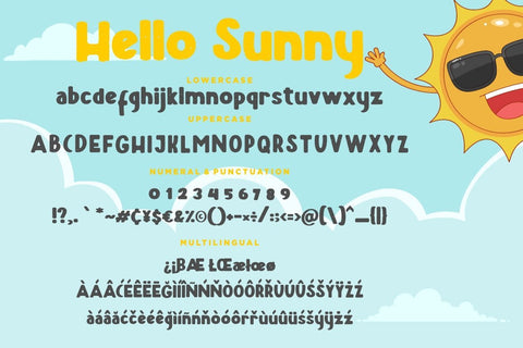 Hello Sunny Fun & Bold Typeface Font Creatype Studio 