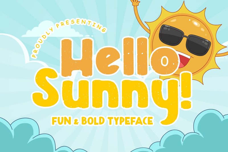 Hello Sunny Fun & Bold Typeface Font Creatype Studio 