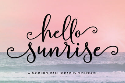 Hello Sunrise Script Font Zane Studio55 