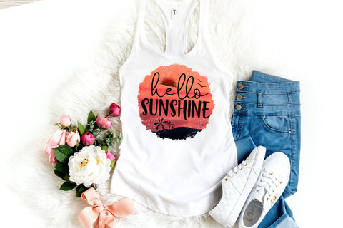 Hello Sunshine I Summer Sublimation I Beach Sublimation Sublimation Happy Printables Club 