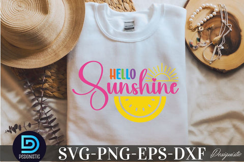 Hello Sunshine, Summer SVG SVG DESIGNISTIC 