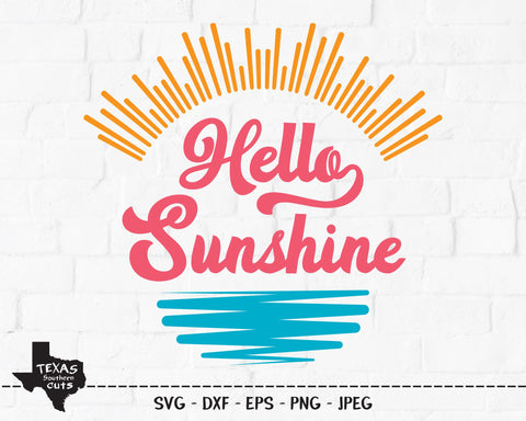 Hello Sunshine | Summer SVG SVG Texas Southern Cuts 