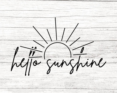 Hello Sunshine svg cricut cut files sublimation png summer shirt svg Positive spring Shirt svg Beach tshirt design Hello Spring shirt Design SVG Fauz 