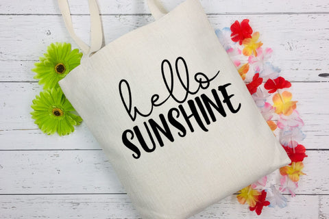 Hello Sunshine SVG I Beach SVG I Summer SVG I Cut File SVG Happy Printables Club 