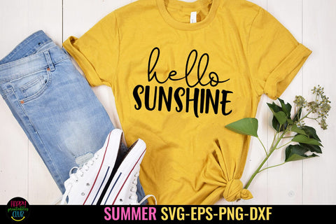 Hello Sunshine SVG I Beach SVG I Summer SVG I Cut File SVG Happy Printables Club 