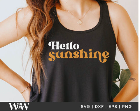 Hello Sunshine SVG | Summer SVG SVG Wood And Walt 