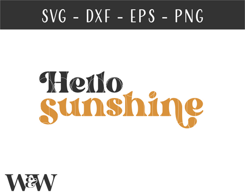 Hello Sunshine SVG | Summer SVG SVG Wood And Walt 