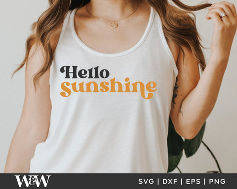 Hello Sunshine SVG | Summer SVG SVG Wood And Walt 