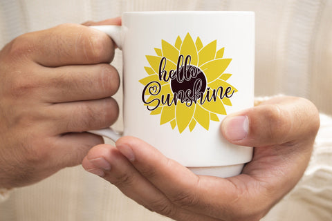 Hello sunshine svg, sunflower svg, SVG SmmrDesign 