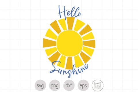 Hello Sunshine svg, Sunshine svg Cut File SVG Lynda M Metcalf 