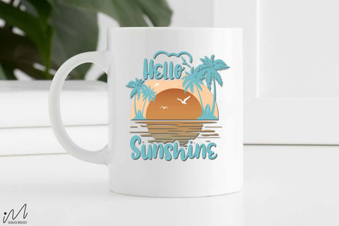 Hello sunshine svg, Sunshine svg, Summer vibes svg, Summer t shirt svg, Vacation Svg, Ocean Svg Svg, Beach Svg, Beach t shirt svg, Summer mug svg, Beach time svg, Summer Cut Files, Hello summer svg, Lake time SVG Isabella Machell 