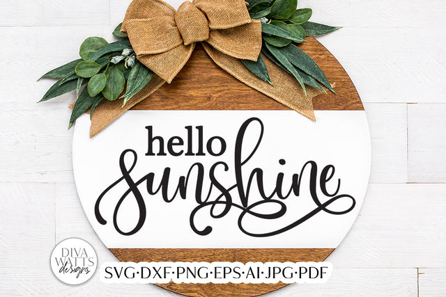 Hello Sunshine SVG | Welcome Design SVG Diva Watts Designs 
