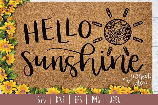 Hello Sunshine Zentangle Mandala SVG SavoringSurprises 