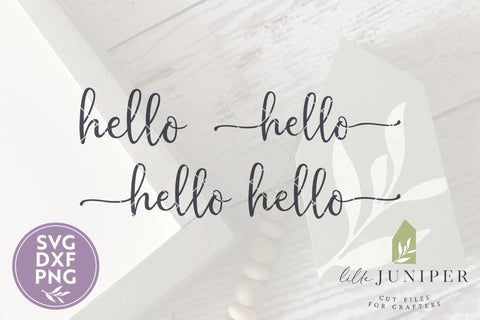 Hello SVG Bundle for Wood Signs and Doormats SVG LilleJuniper 
