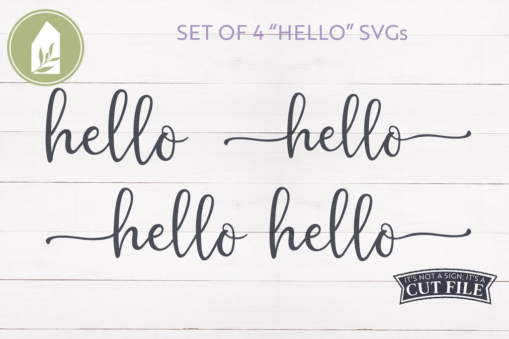Hello SVG Bundle for Wood Signs and Doormats - So Fontsy