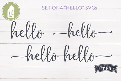Hello SVG Bundle for Wood Signs and Doormats SVG LilleJuniper 