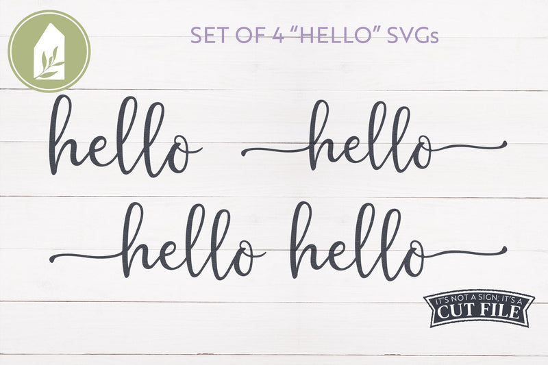 Hello SVG Bundle for Wood Signs and Doormats SVG LilleJuniper 
