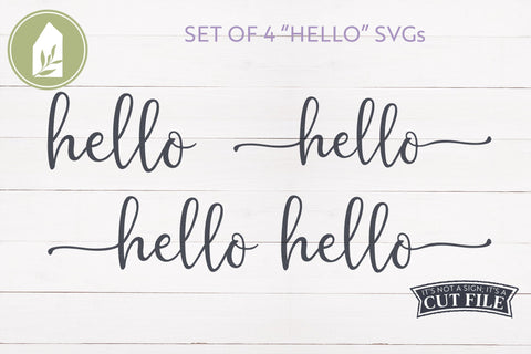 Hello SVG Bundle for Wood Signs and Doormats SVG LilleJuniper 