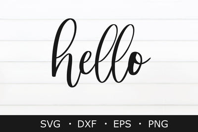 hello svg for round wood sign SVG Chamsae Studio 