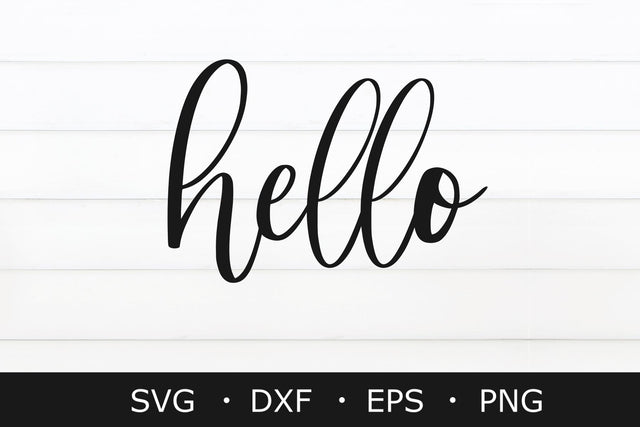hello svg for round wood sign SVG Chamsae Studio 