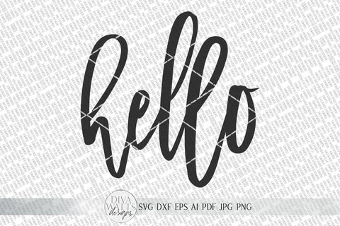 Hello SVG | Modern Farmhouse Round Sign SVG | dxf and more! SVG Diva Watts Designs 