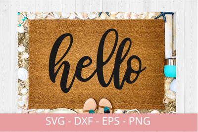 hello svg / png for doormat design SVG Chamsae Studio 