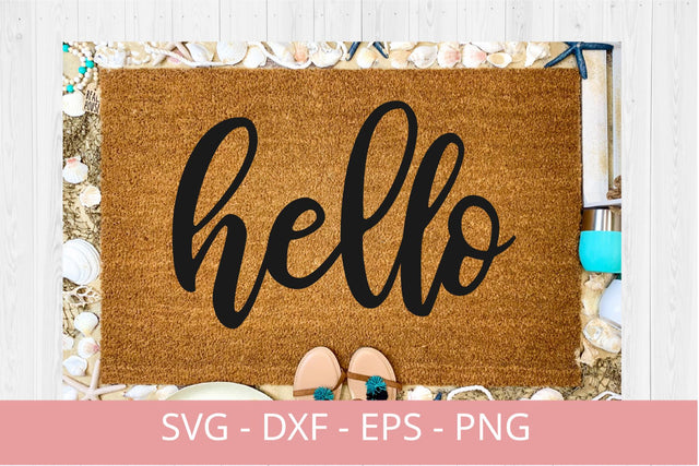 hello svg / png for doormat design SVG Chamsae Studio 