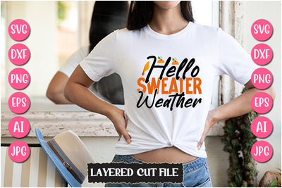 Hello Sweater Weather SVG Cut File SVG Newmockups 