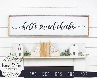 Hello Sweet Cheeks SVG Files | Funny Bathroom | Bathroom Sign | Farmhouse SVG (968897796) SVG Ivan & Co. Designs 